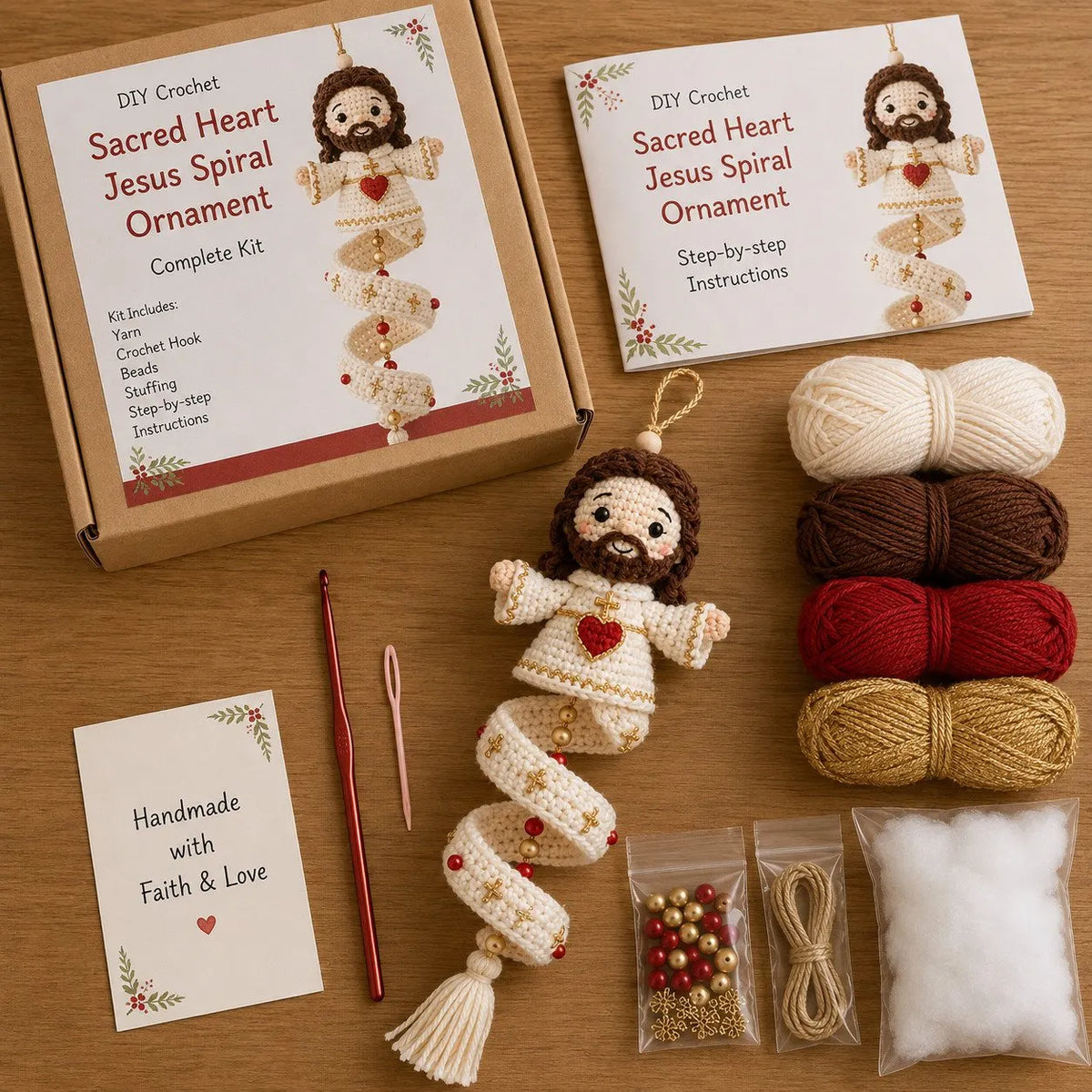 🔥 LAST DAY: 50% OFF – ✨ DIY crochet kit for a spiral Madonna pendant – create your own heavenly keepsake 🙏🧶