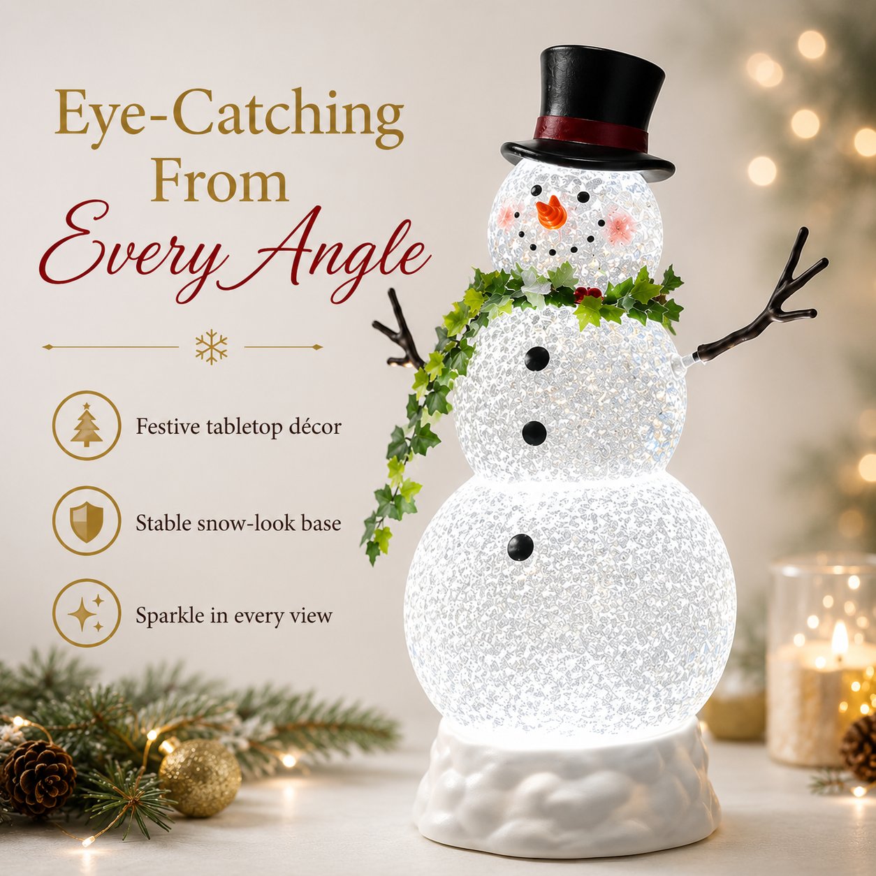 ☃️ Light-Up Snowman Crystal Globe — Bring Winter Magic Home! ✨