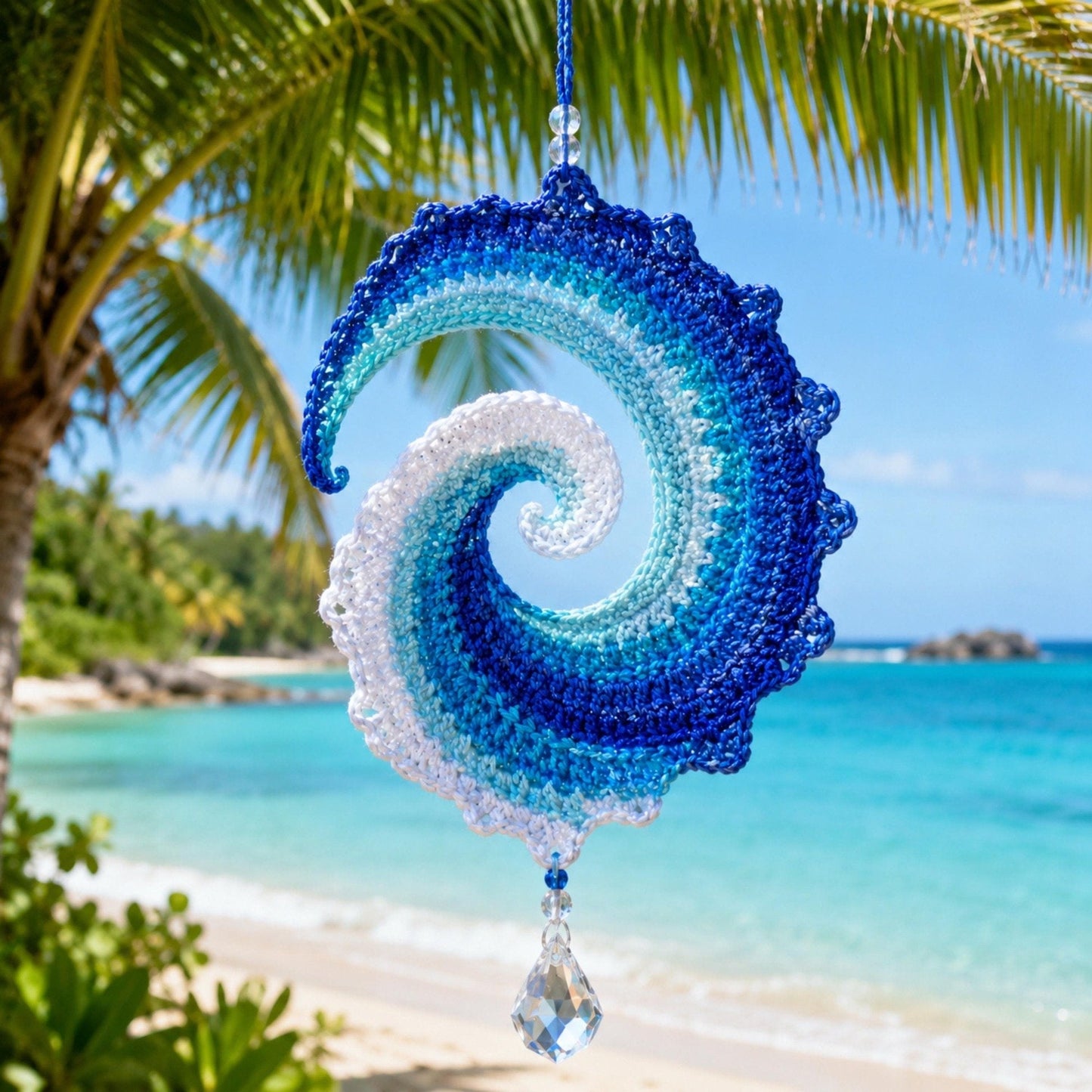 🌊🧵 DIY crocheted weather vane kit "Ocean Wave"