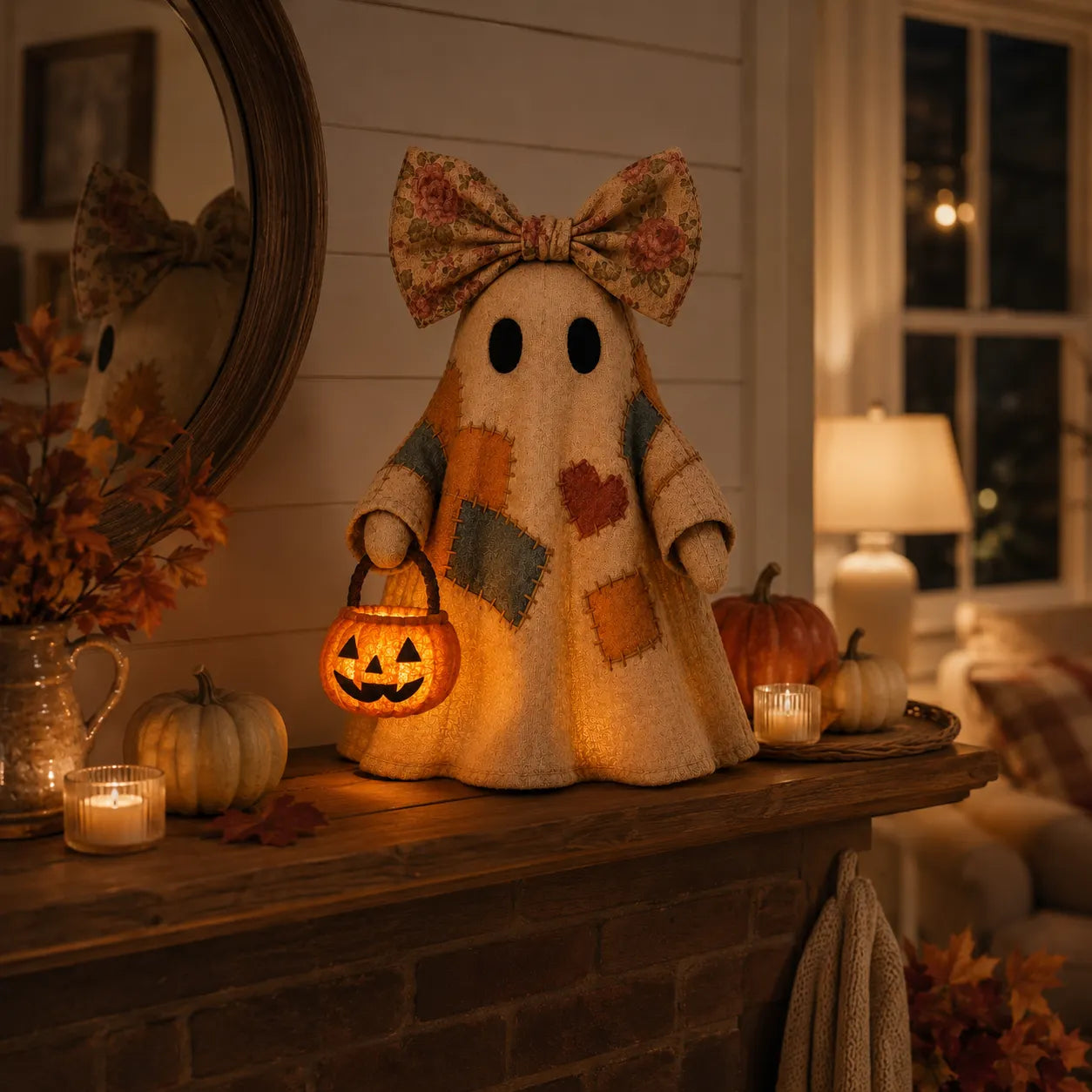 Last Day 70% OFF👻Lighted Vintage Patchwork Ghost