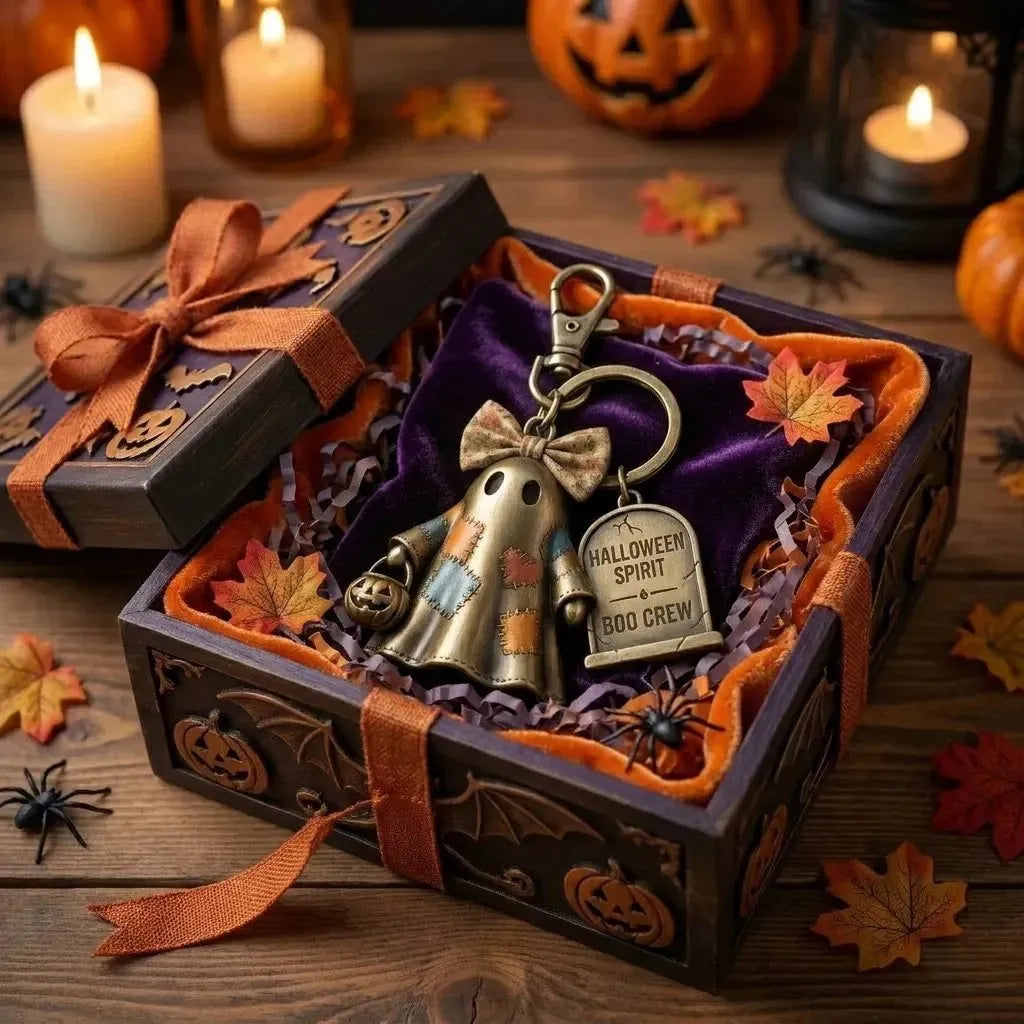 ð¥Halloween Spirit Boo Crew Ghost Keychain
