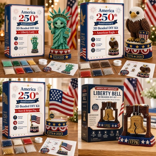 🔥America 250th Anniversary 3D Beaded DIY Kit