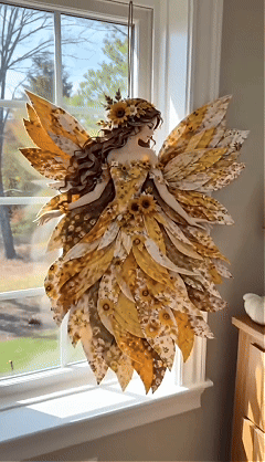 ๐งโโ๏ธ๐ธ Premium Fairy Patchwork DIY Kit | High-Quality Layered Fabric with Floral Wings DIY Handmade Fantasy Wall Decor โจ
