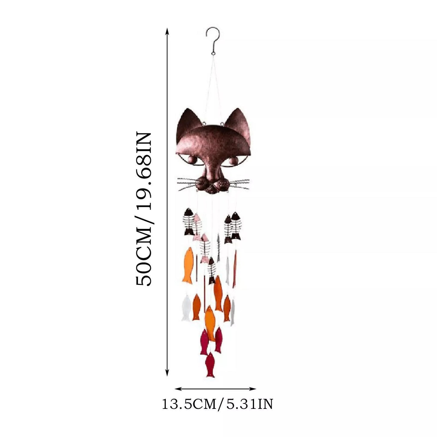 🔥HOT SALE🔥Handicraft Metal Fun Catfish Wind Chime🎐
