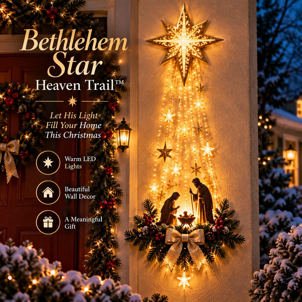 ✝️Bethlehem Star of Faith– Lighted Nativity Wall Decor