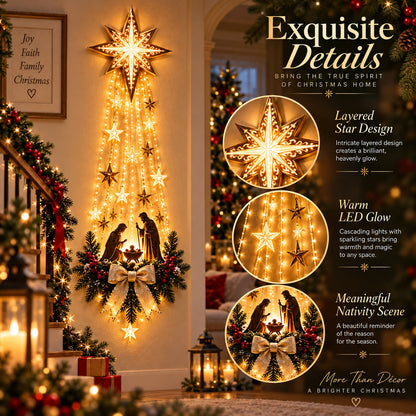 ✝️Bethlehem Star of Faith– Lighted Nativity Wall Decor