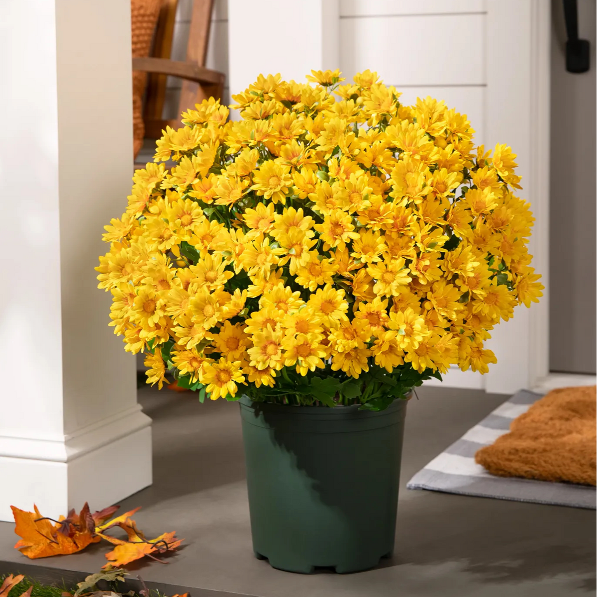 Last Day Each Only $3.99🌼- Artificial Outdoor Sunset Mums Flowers - UV resistant, Waterproof, Windproof