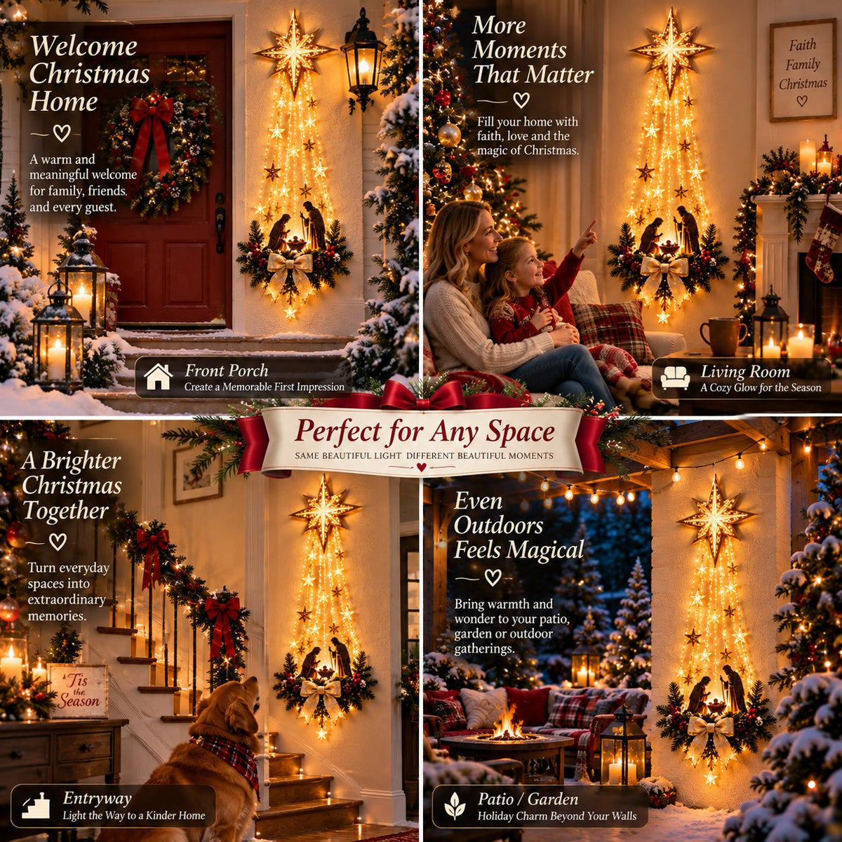 ✝️Bethlehem Star of Faith– Lighted Nativity Wall Decor