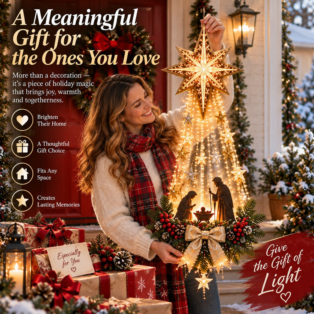 ✝️Bethlehem Star of Faith– Lighted Nativity Wall Decor