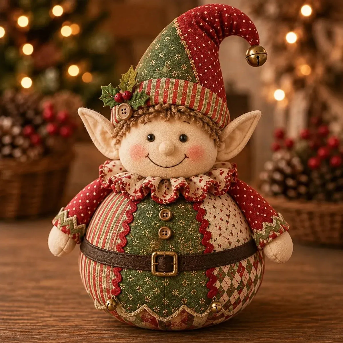🎄 Christmas Fabric Doll DIY Kit – Create Your Own Handmade Holiday Keepsake
