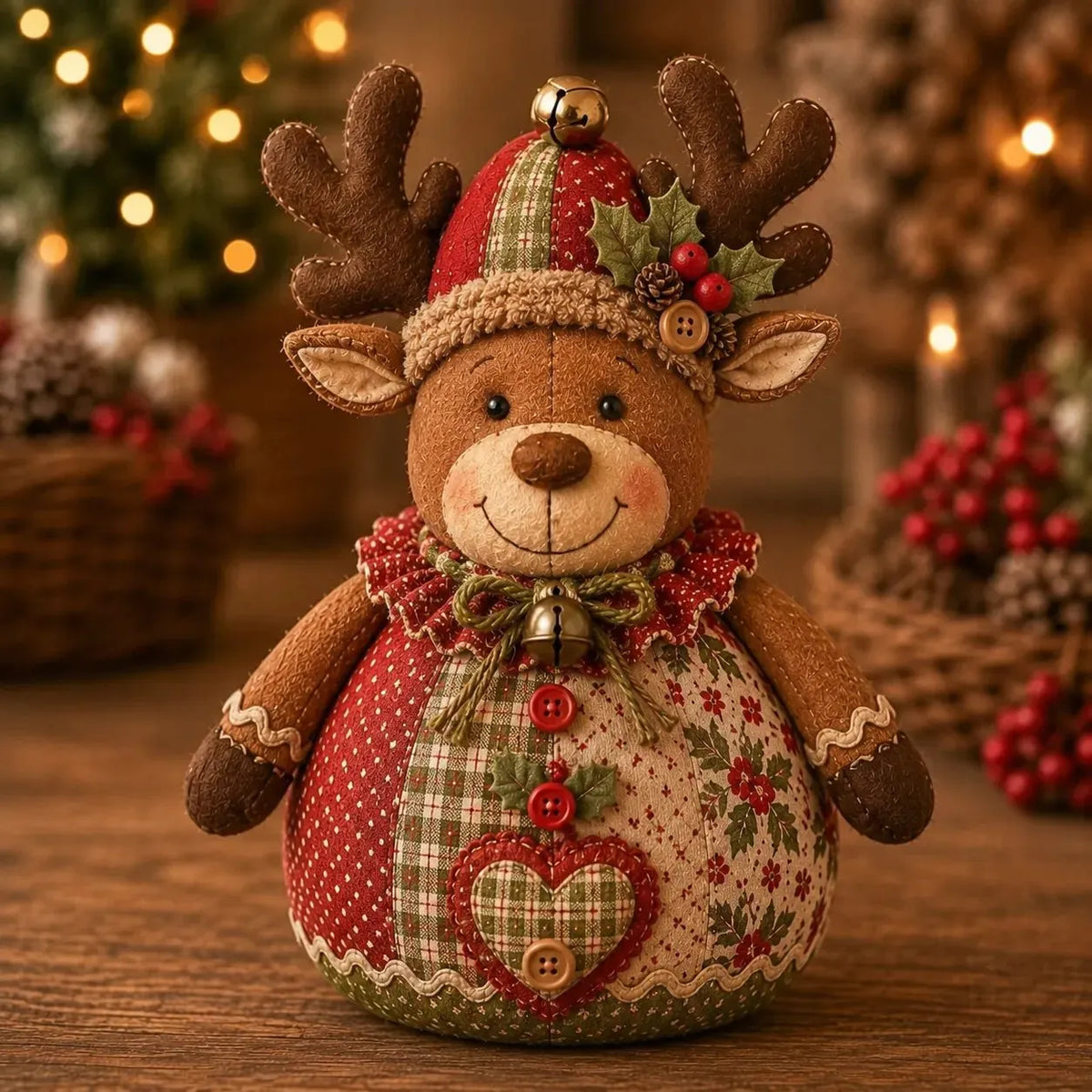 🎄 Christmas Fabric Doll DIY Kit – Create Your Own Handmade Holiday Keepsake