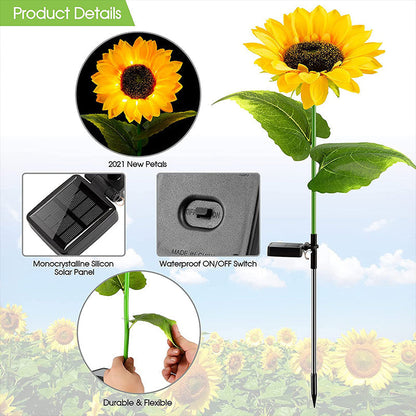 🌻 Solar Sunflower Garden Lights
