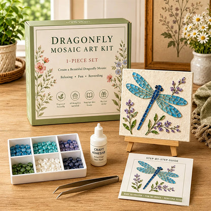 Vintage Watering Can Mosaic Art Kit – DIY Floral Garden Themed Craft, Handmade Indoor & Outdoor Wall Decor