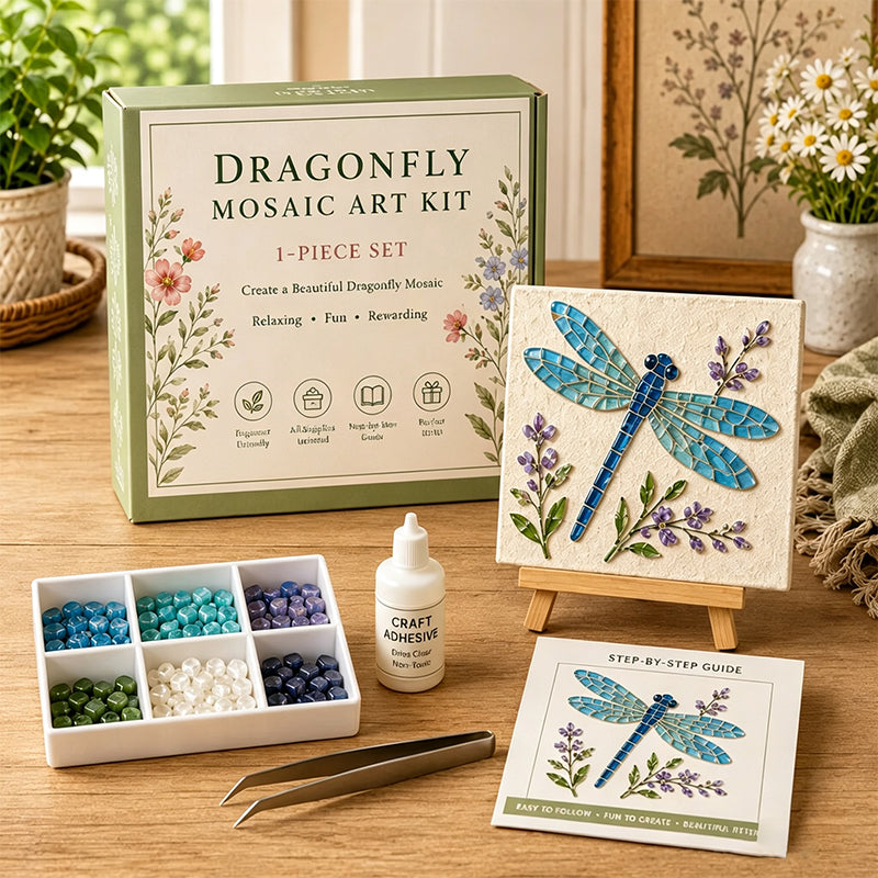 Vintage Watering Can Mosaic Art Kit – DIY Floral Garden Themed Craft, Handmade Indoor & Outdoor Wall Decor