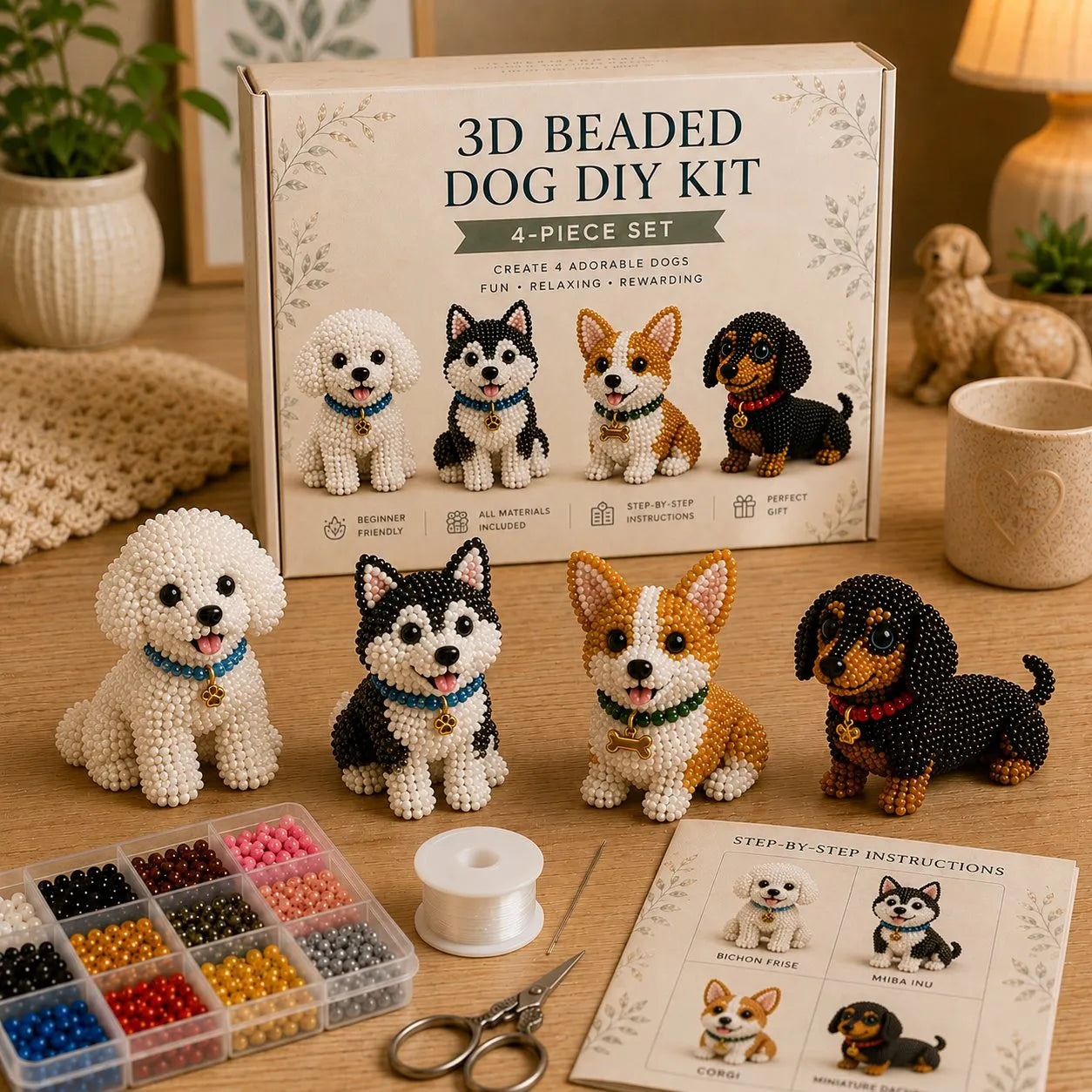 🔥Last Day 50% OFF🧵✨ Tiny 3D Beaded Animal DIY Kit
