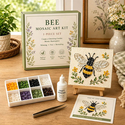 Vintage Watering Can Mosaic Art Kit – DIY Floral Garden Themed Craft, Handmade Indoor & Outdoor Wall Decor