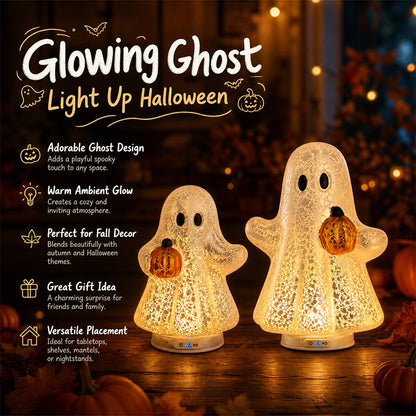 🎃 Limited Offer | Cosy Ghost Pumpkin LED Night Light – Sweet Autumn Pumpkin Ghost Lamp For Children & Adult Home Decor