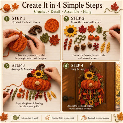 🧶DIY Seasonal 3D Crochet Door Hanger Kit Collection