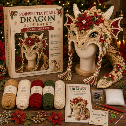 🐮🐲🎄Christmas Character Hood DIY Crochet Kit
