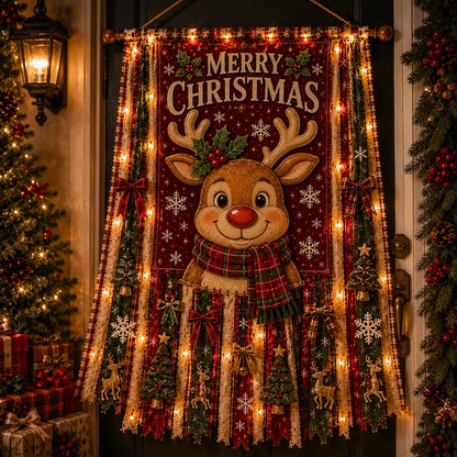 🎄Oversized Lighted Christmas Door Hanging Decor Collection
