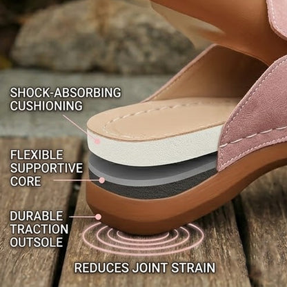 🎁 Last Day Special: 70% OFF 🎁Newly upgraded women's wedge-heeled platform orthotic slippers