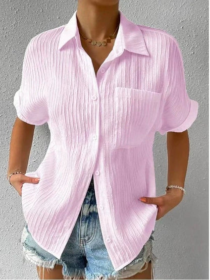 NEW🔥2025 Women's Button Placket Casual Cotton Shirt