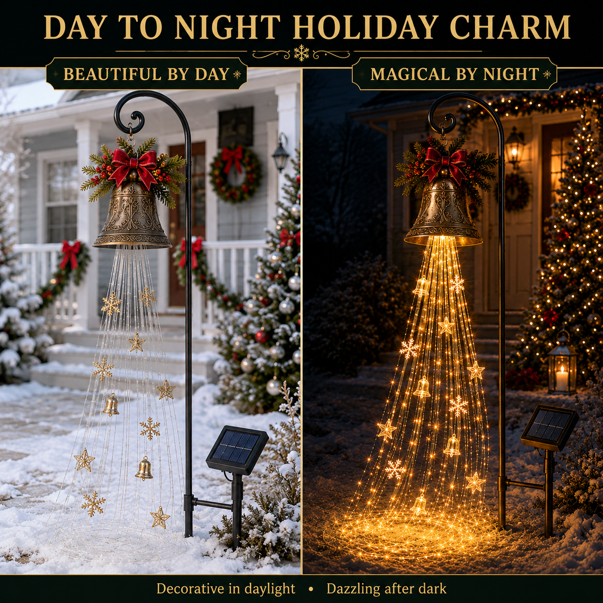 🎄Christmas Bell Cascade Solar Yard Light