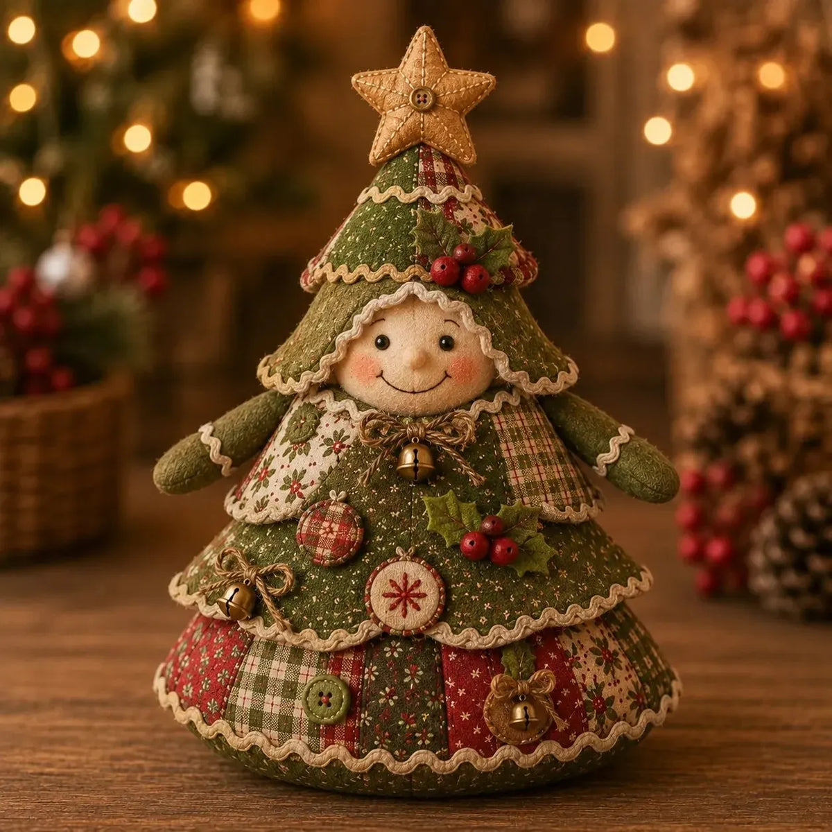 🎄 Christmas Fabric Doll DIY Kit – Create Your Own Handmade Holiday Keepsake