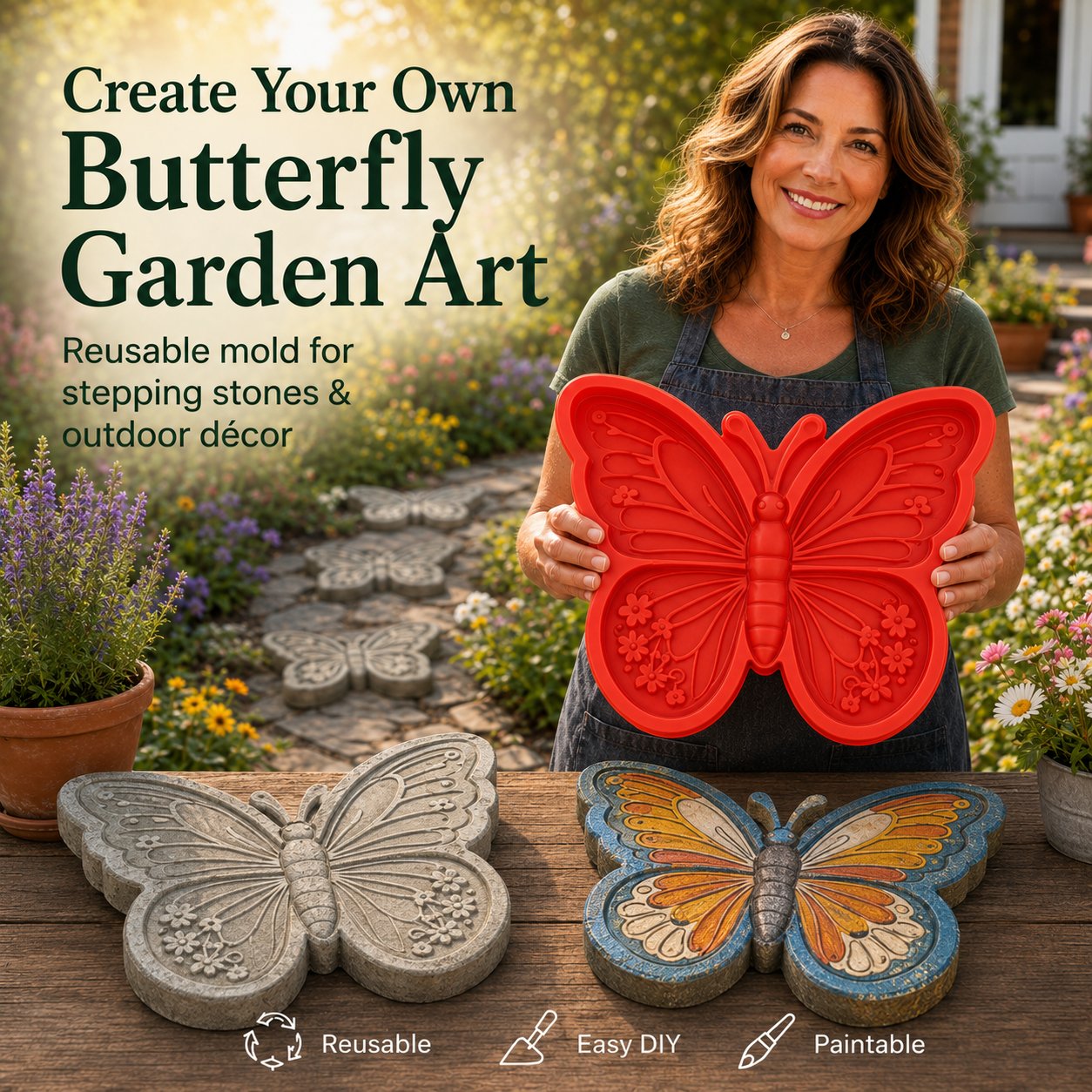 💥 LAST DAY 49% OFF - 🌻 Reusable Sunflower Stepping Stone Mold (📦Buy 2 Free Shipping)