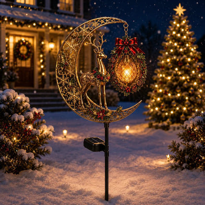 🎄✨Solar Christmas Crescent Garden Light