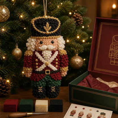 🎄3D Fabric Poke Christmas Ornament DIY Kit Collection | Complete Kit with Pre-Cut Fabrics, Stuffed Felt Base, Poking Tool & Step-by-Step Guide Included 💕