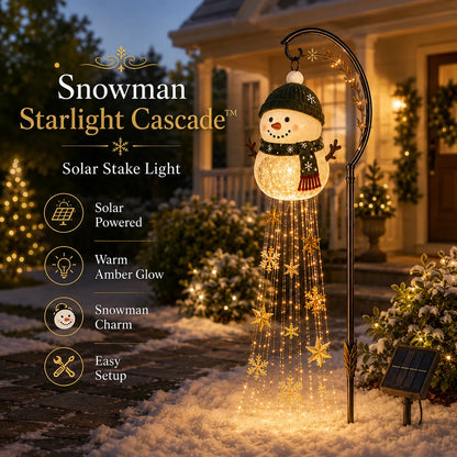 ☃️Snowman Sparkle CascadeTM Solar Garden Light