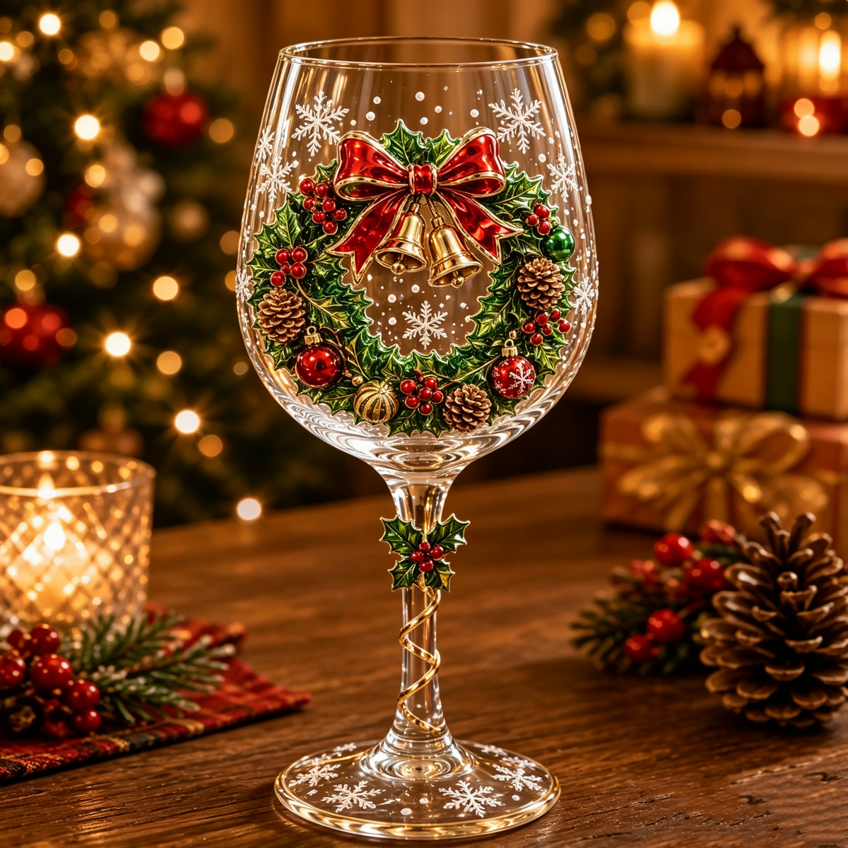 🎁🎅Christmas 3D Wine Glass Collection Gift Box Set