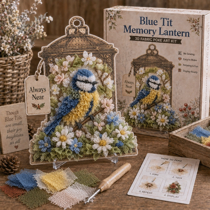 🕊️ Always Near 3D Fabric Poke Art Memory Lantern Kit