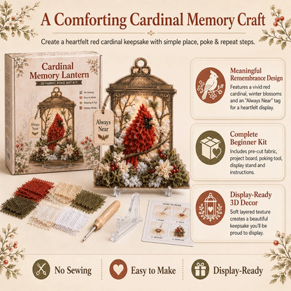 🕊️ Always Near 3D Fabric Poke Art Memory Lantern Kit