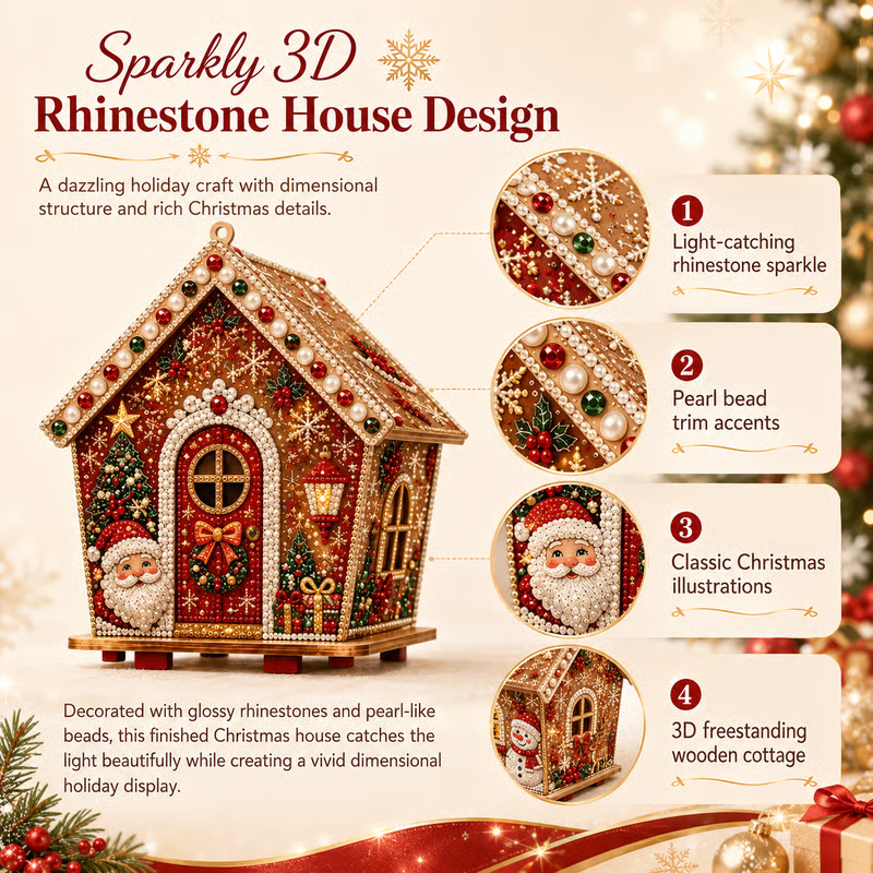 🎄Plymagic DIY Pearl Art-Create a Sparkling Christmas Decoration by Hand