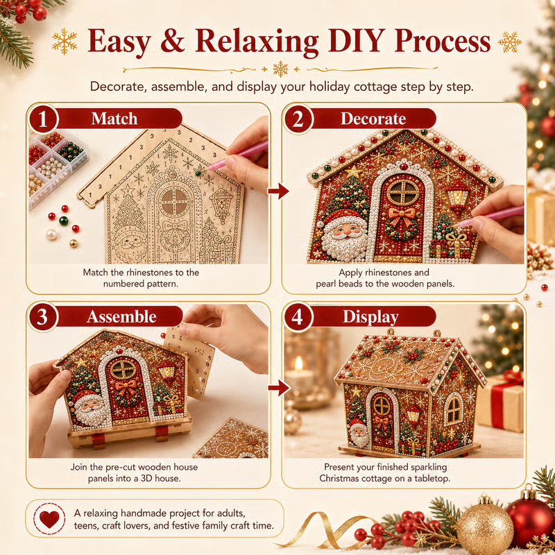 🎄Plymagic DIY Pearl Art-Create a Sparkling Christmas Decoration by Hand