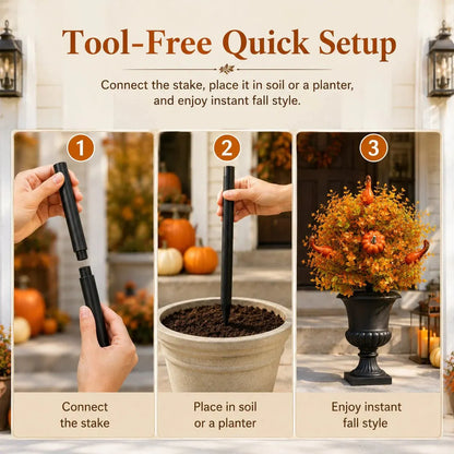 🍂🎃Artificial Autumn Halloween Pumpkin & Tree Stump Decoration