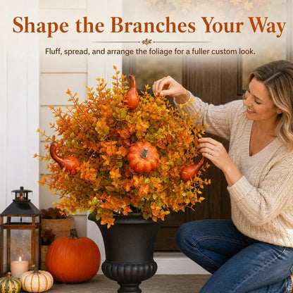 🍂🎃Artificial Autumn Halloween Pumpkin & Tree Stump Decoration