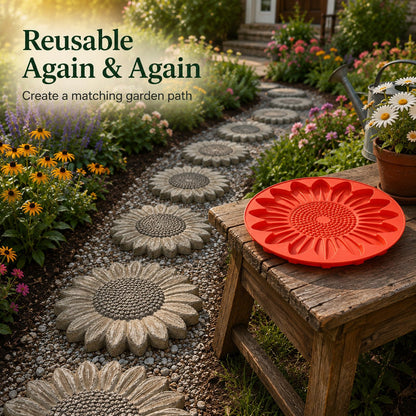 💥 LAST DAY 49% OFF - 🌻 Reusable Sunflower Stepping Stone Mold (📦Buy 2 Free Shipping)