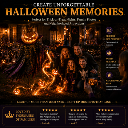 🎃Pumpkin King AwakeningTM – Flowing LED Halloween Yard Light
