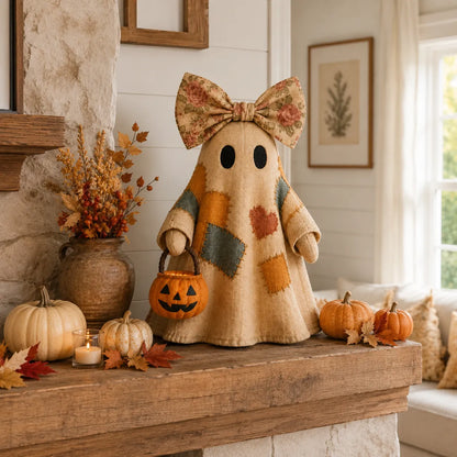 Last Day 70% OFF👻Lighted Vintage Patchwork Ghost