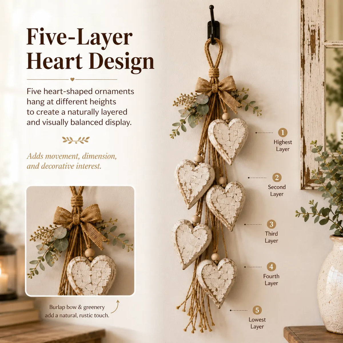 Hanging Heart Wall Decor