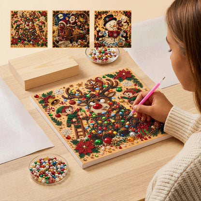 ✨Complete Craft Tools Holiday‐Themed Wooden Frame Decor Art