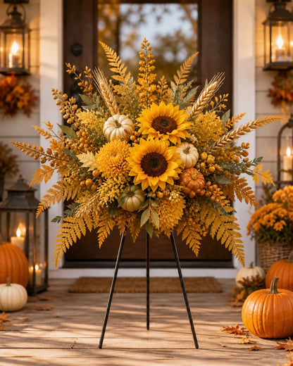 🍂Autumn Harvest Floral Garden Stake Arrangement