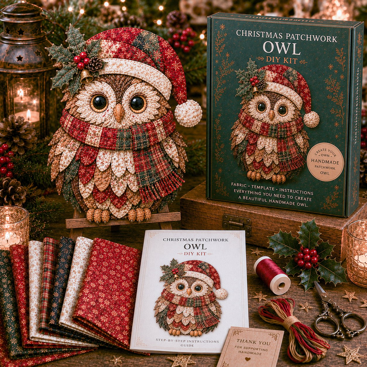 💥🏆Christmas Patchwork Fabric DIY Decor Kit