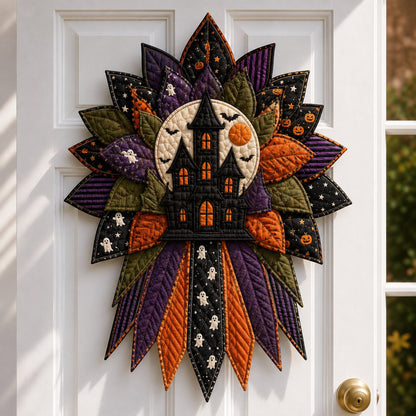 💥DIY Quilted Halloween Pumpkin Door Hanger Kit