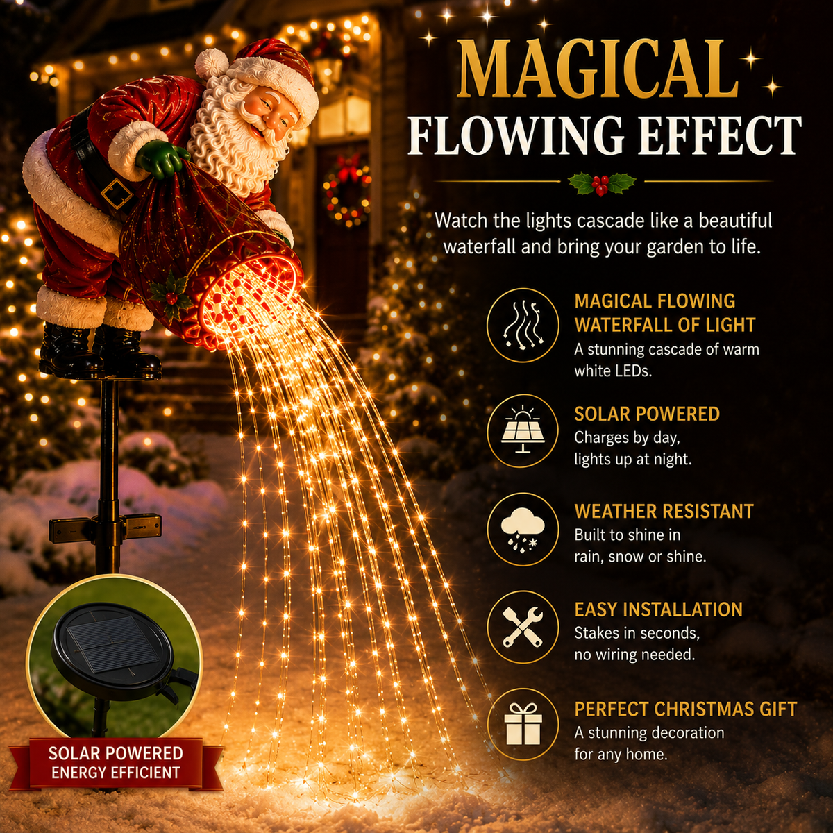 Flowing LED Christmas Garden Light