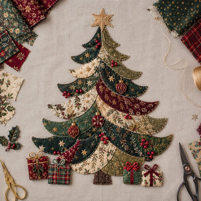 💥🏆Christmas Patchwork Fabric DIY Decor Kit