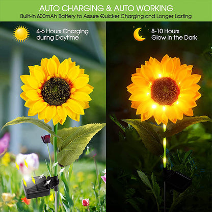 🌻 Solar Sunflower Garden Lights